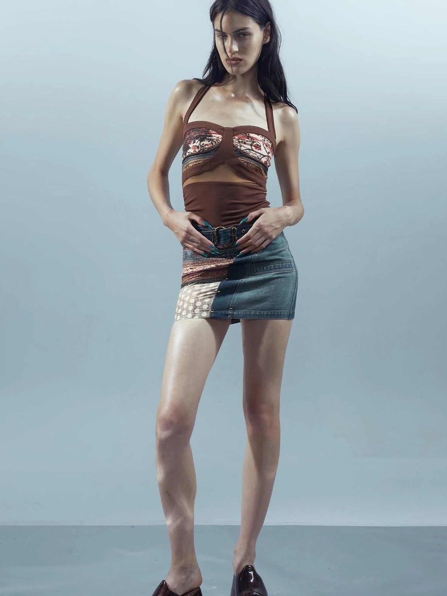 Ethereal Threads Illusion Neckline Gown