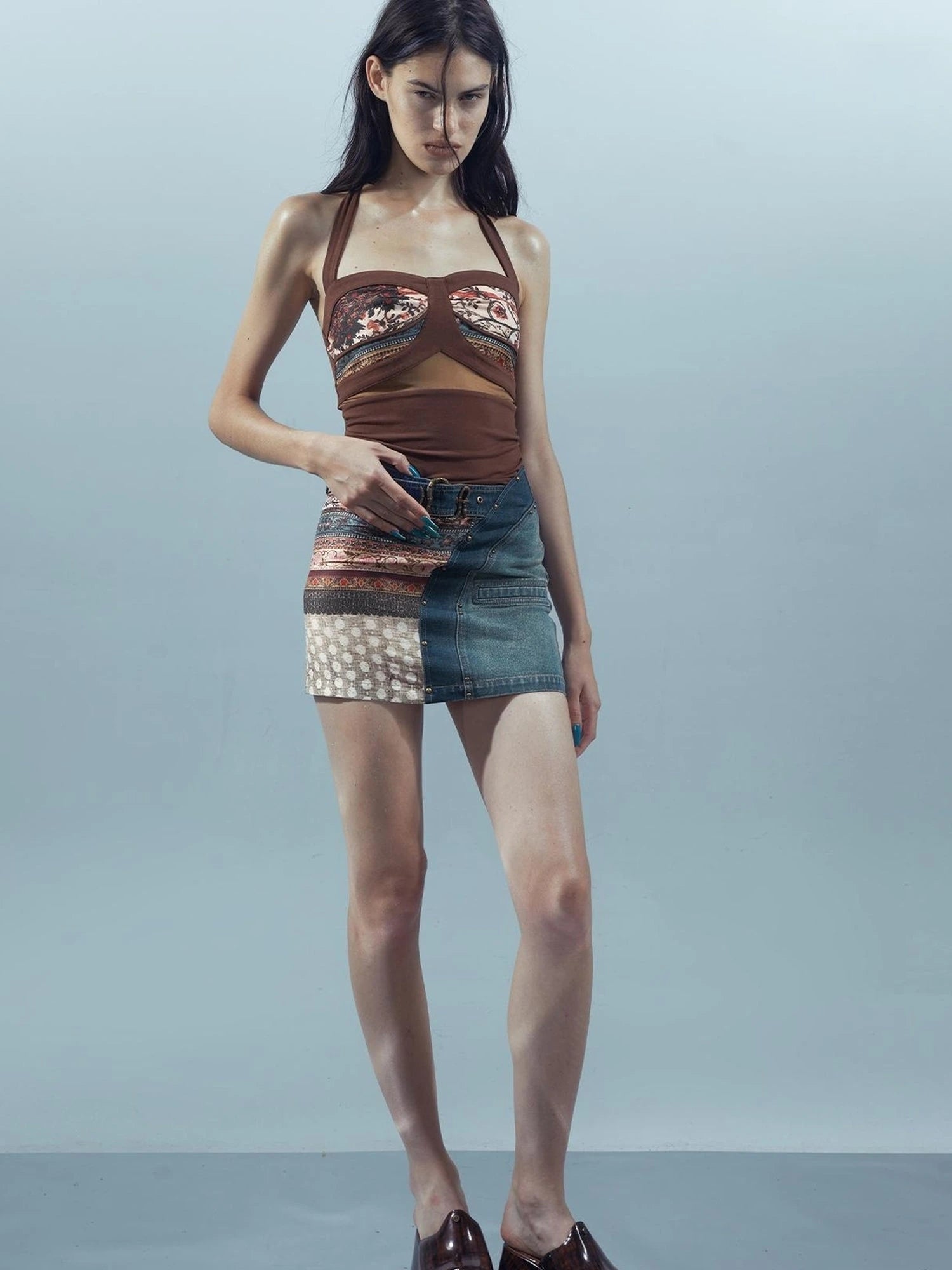 Ethereal Threads Illusion Neckline Gown