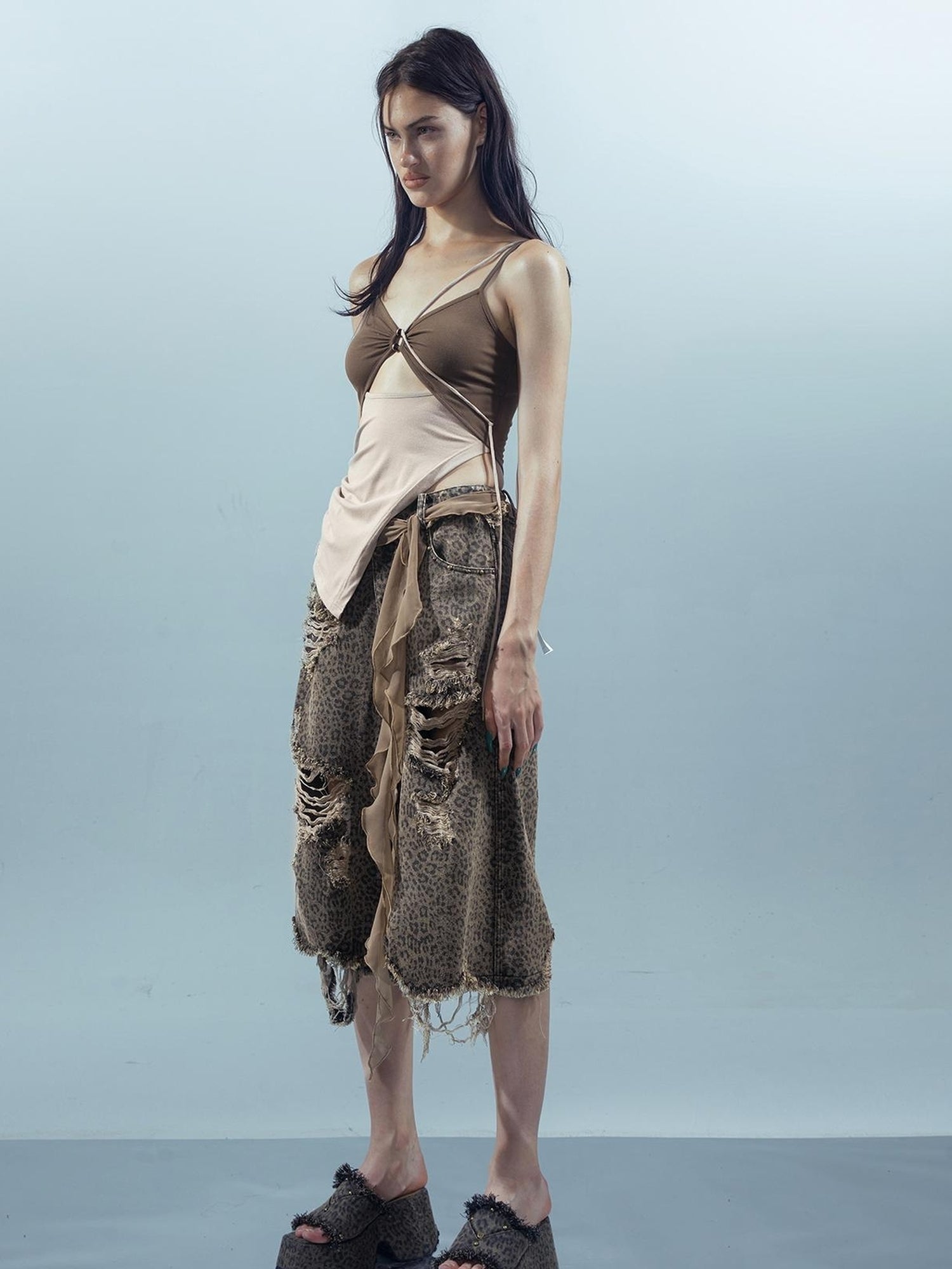 UpdateNN NORTH NODE Ethereal Threads Woven Mirage Beaded Camisole
