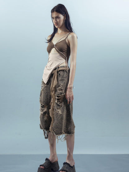 UpdateNN NORTH NODE Ethereal Threads Woven Mirage Beaded Camisole