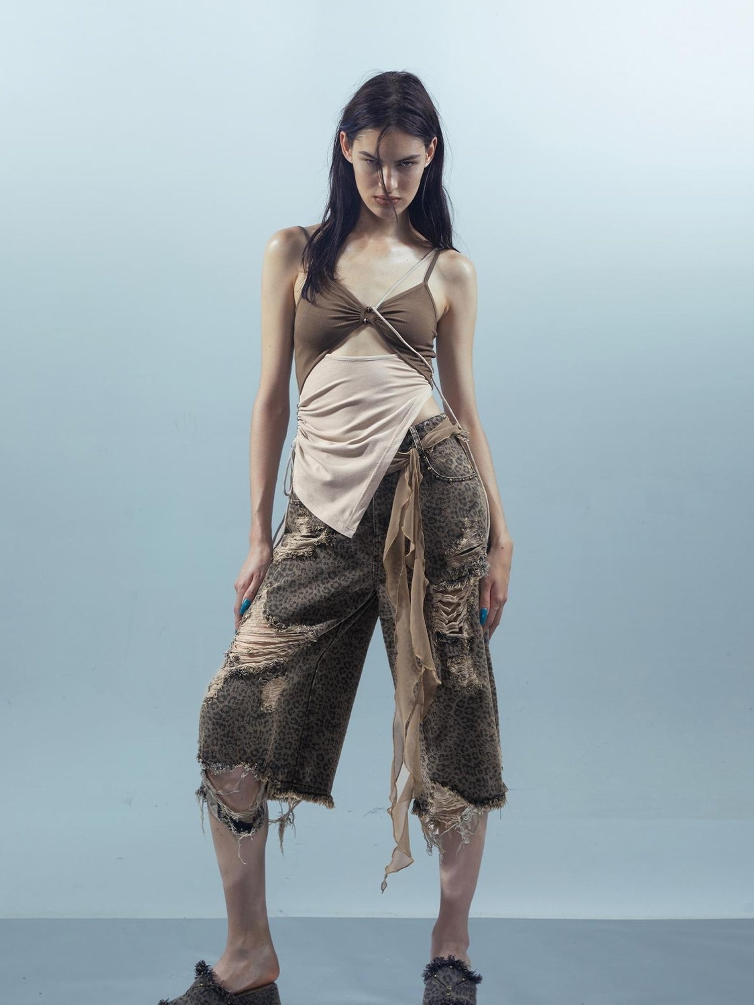 UpdateNN NORTH NODE Ethereal Threads Woven Mirage Beaded Camisole