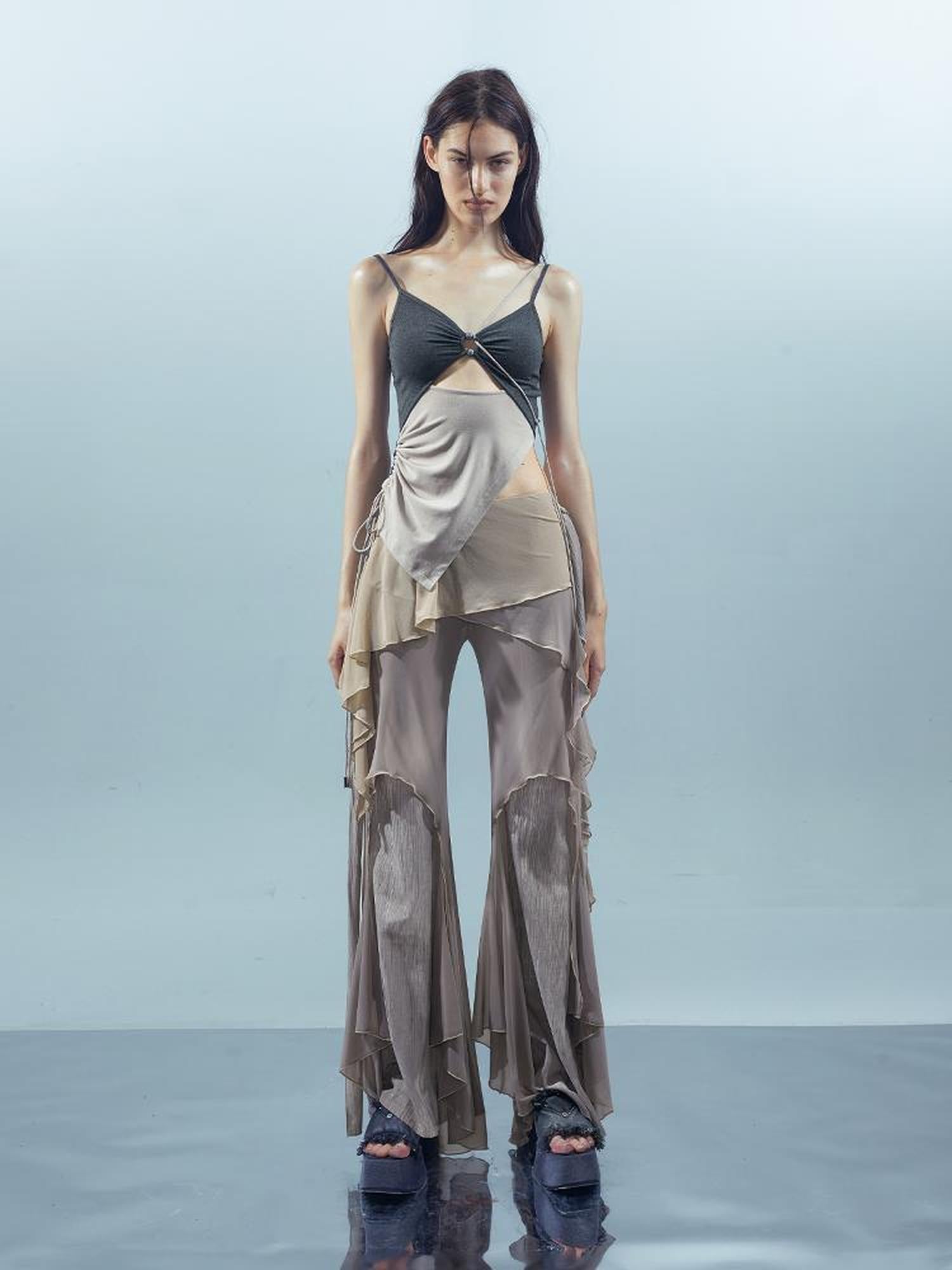 UpdateNN NORTH NODE Ethereal Threads Woven Mirage Beaded Camisole