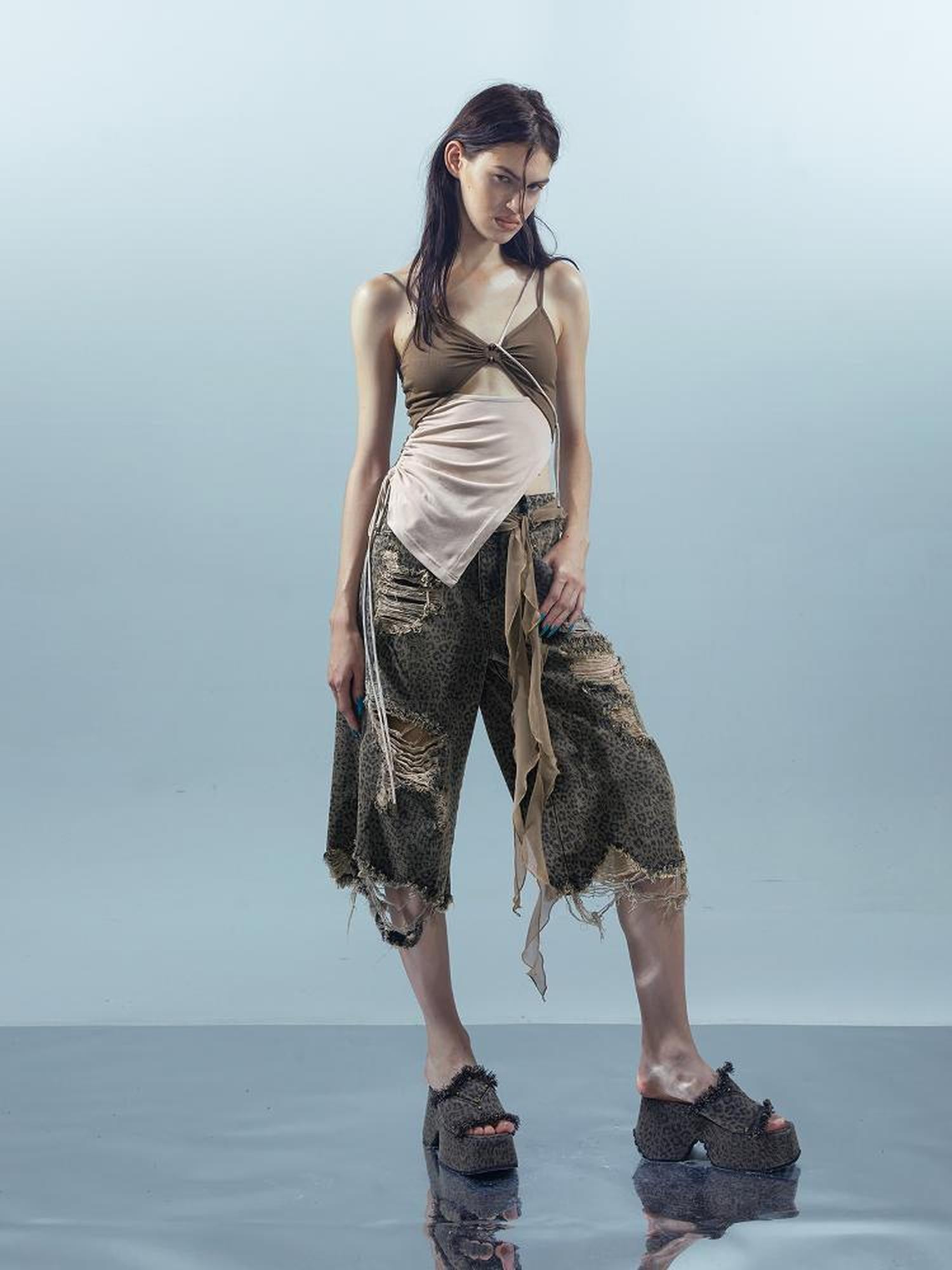 UpdateNN NORTH NODE Ethereal Threads Woven Mirage Beaded Camisole