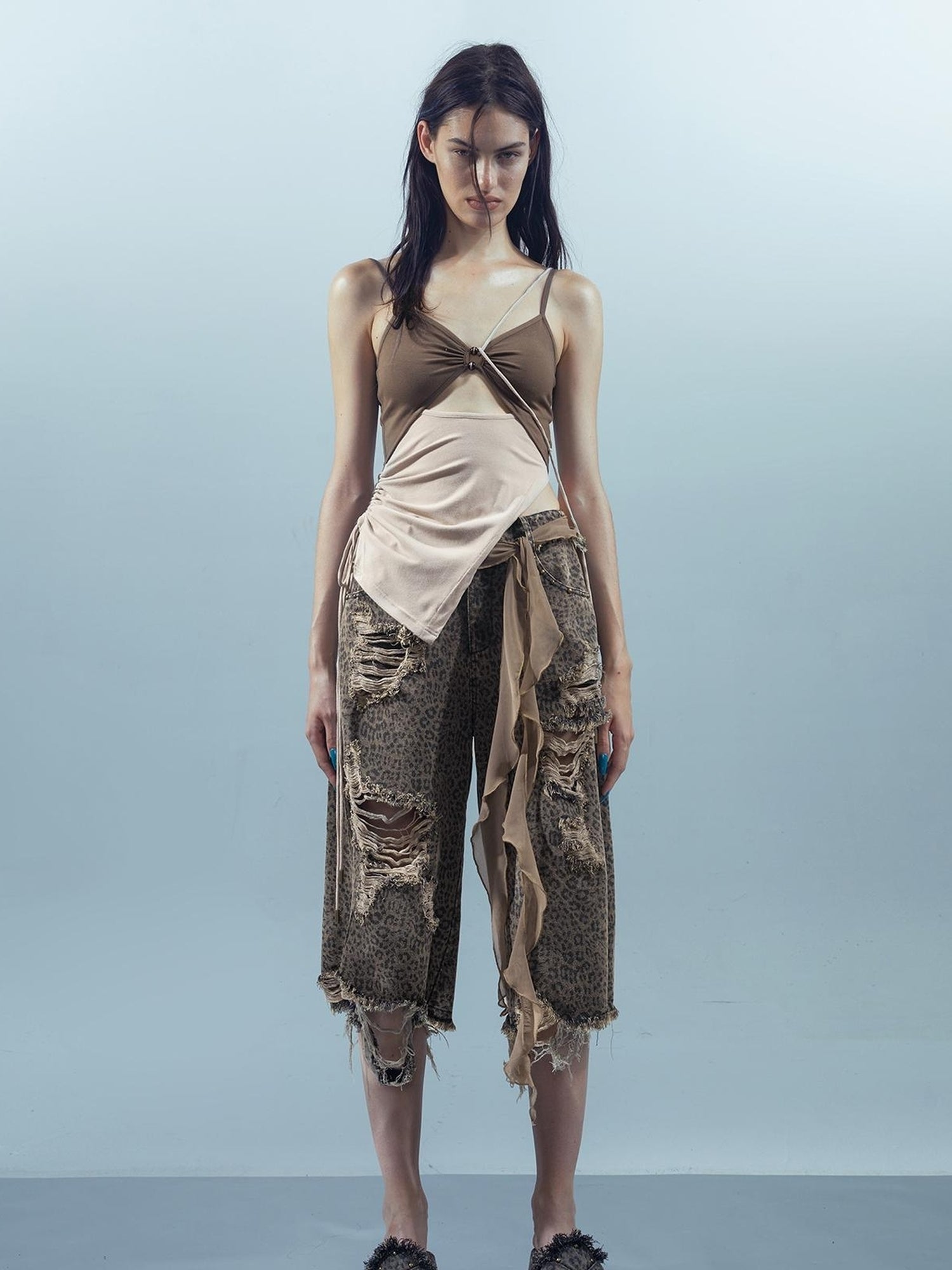UpdateNN NORTH NODE Ethereal Threads Woven Mirage Beaded Camisole