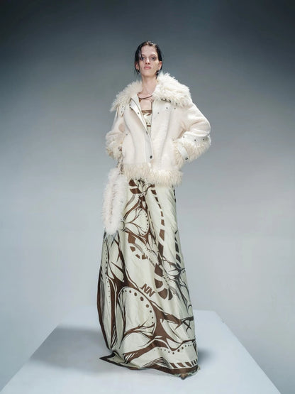 Faux Fur Lined Plush Padded Jacket