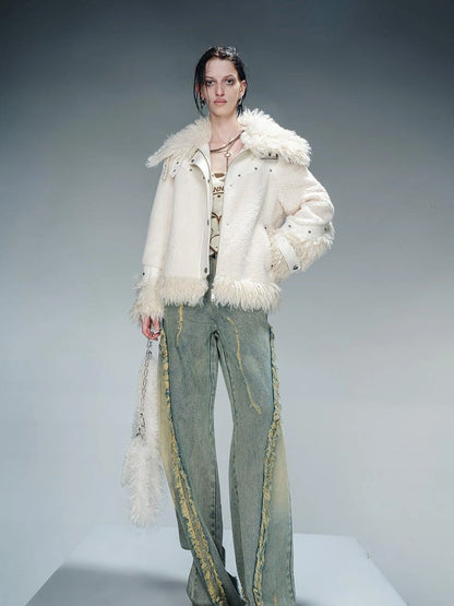 Faux Fur Lined Plush Padded Jacket