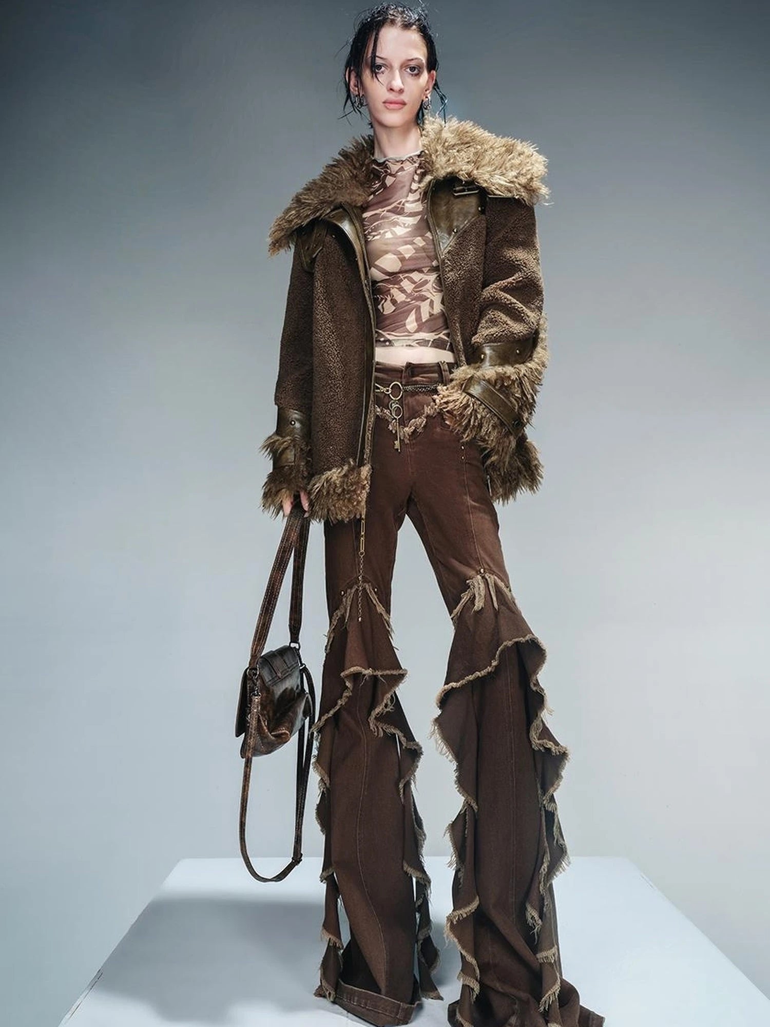 Faux Fur Lined Plush Padded Jacket