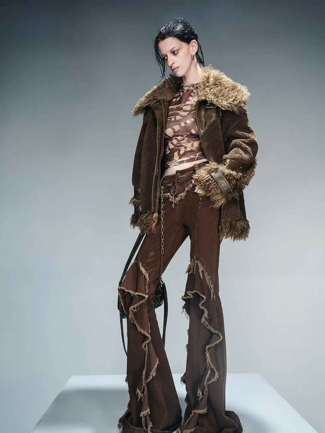 Faux Fur Lined Plush Padded Jacket