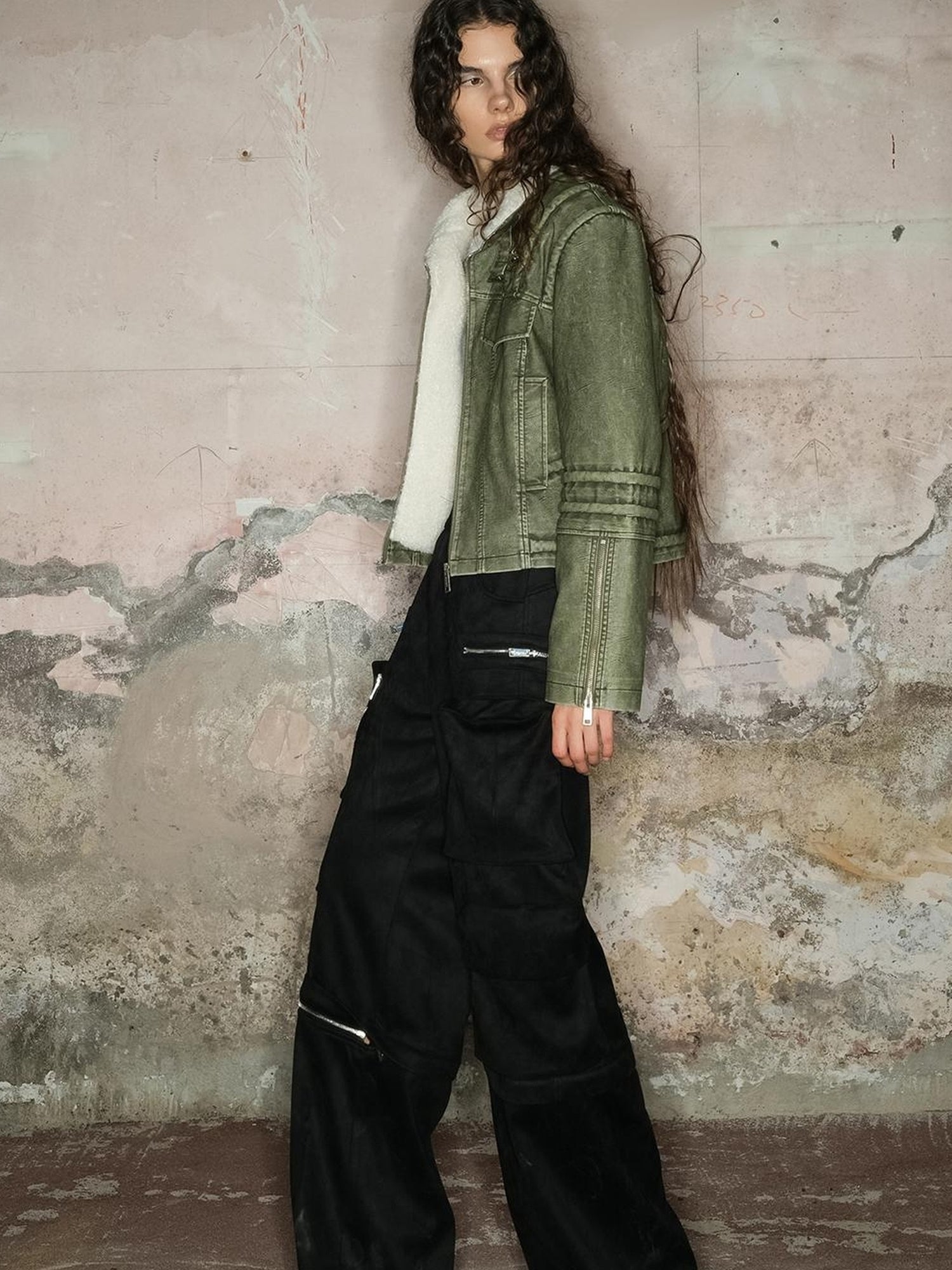 UpdateNN NORTH NODE Faux Fur Shearling Short Coat