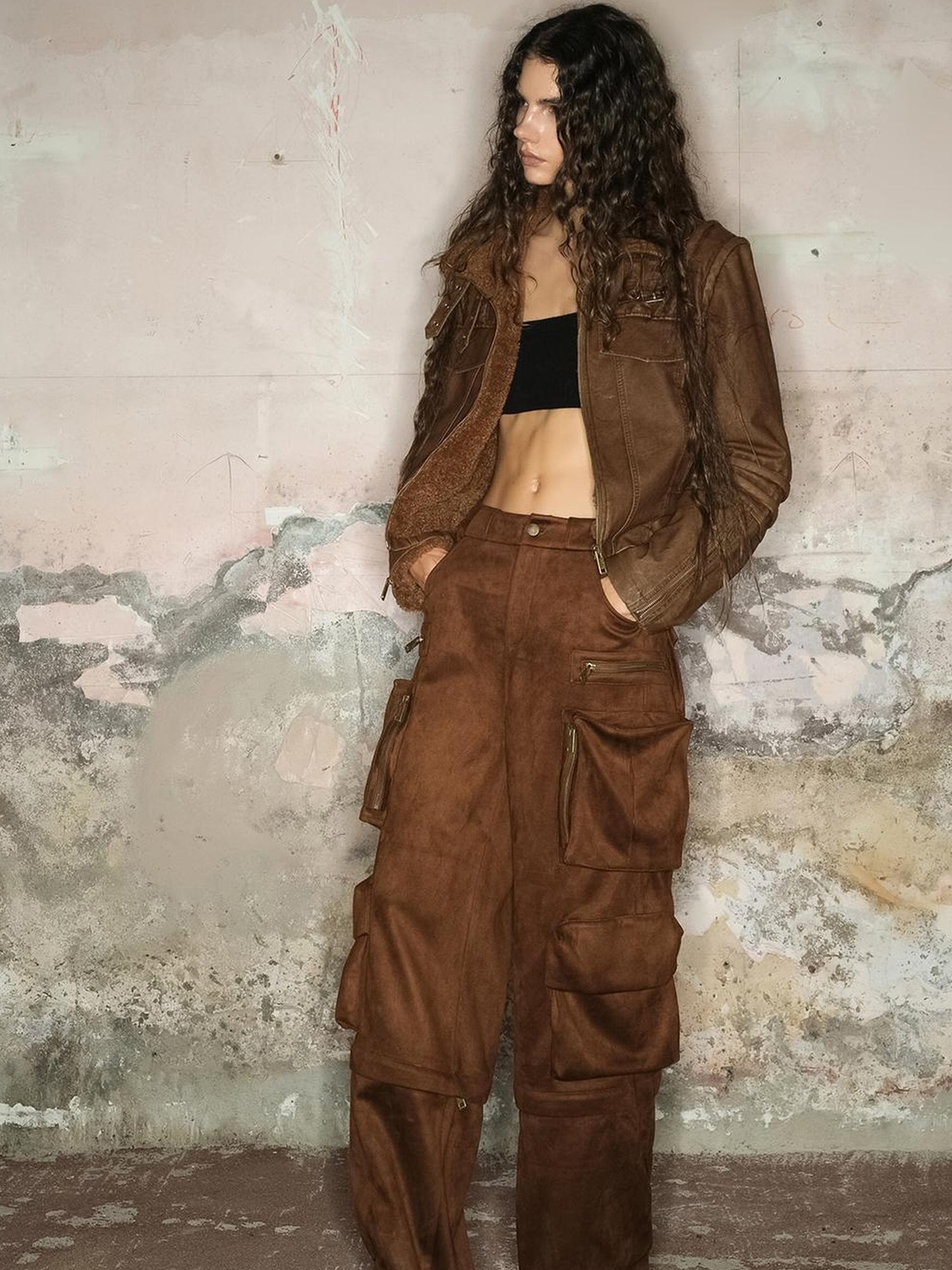 UpdateNN NORTH NODE Faux Fur Shearling Short Coat