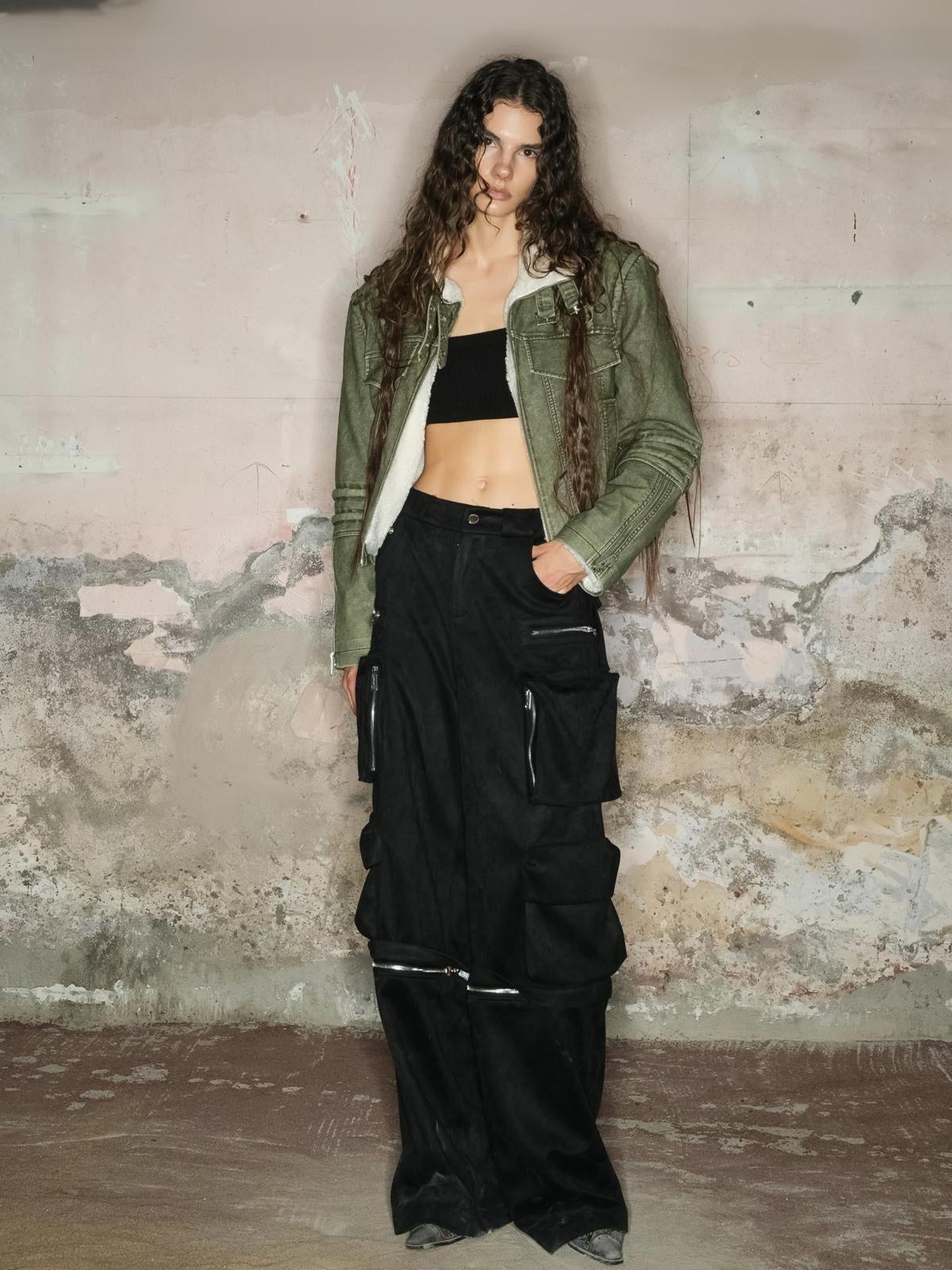 UpdateNN NORTH NODE Faux Fur Shearling Short Coat
