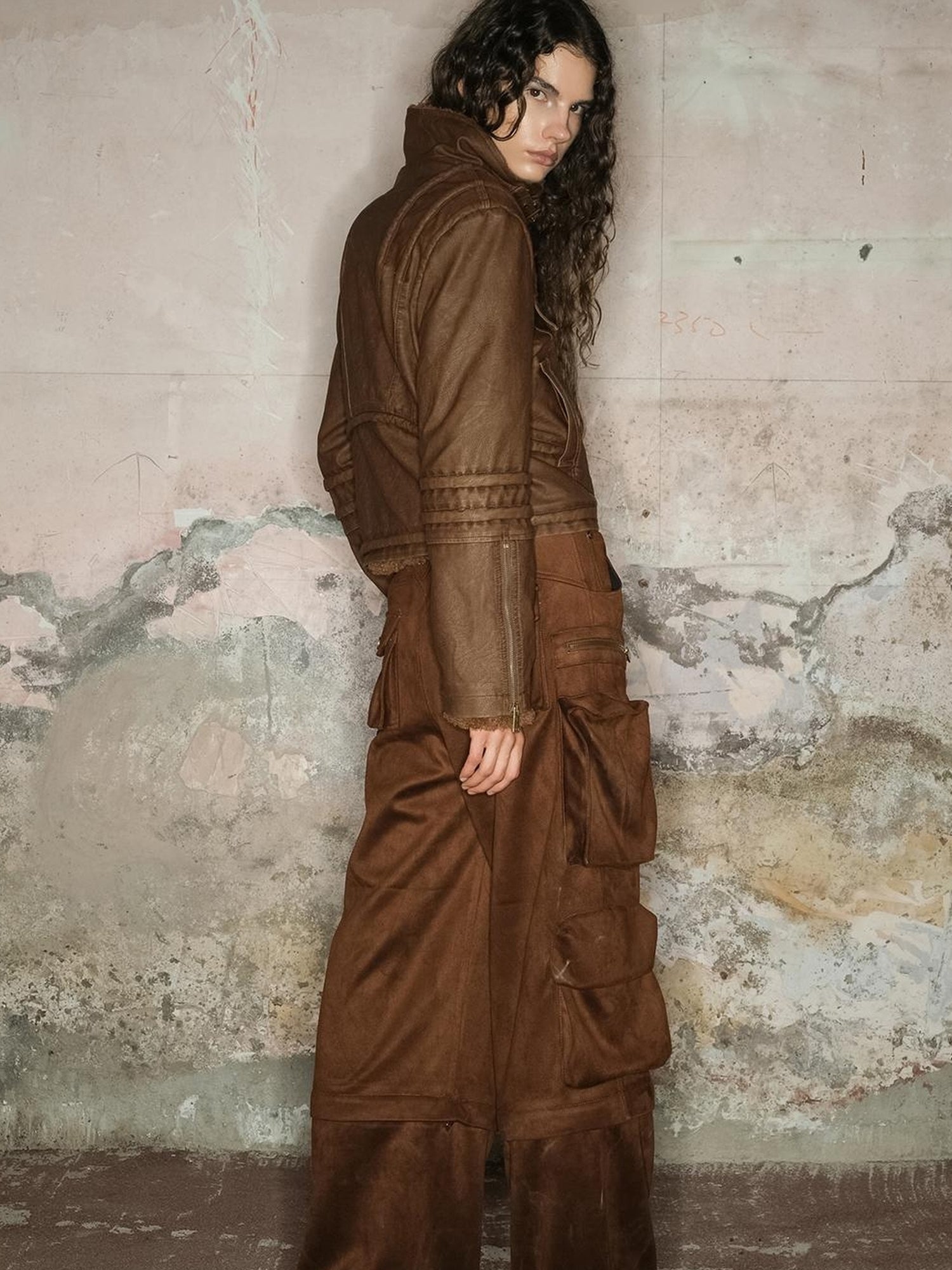 UpdateNN NORTH NODE Faux Fur Shearling Short Coat