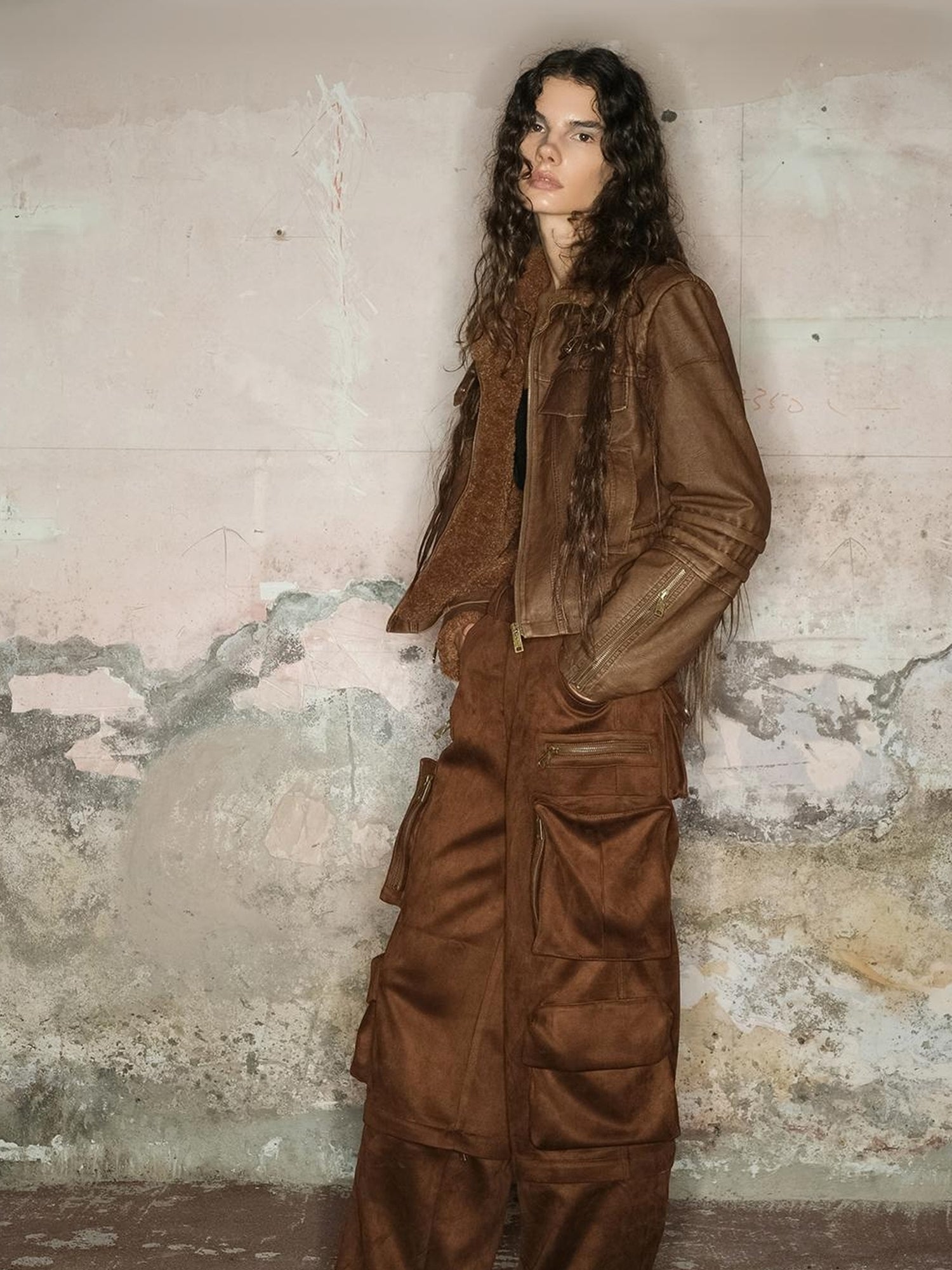 UpdateNN NORTH NODE Faux Fur Shearling Short Coat