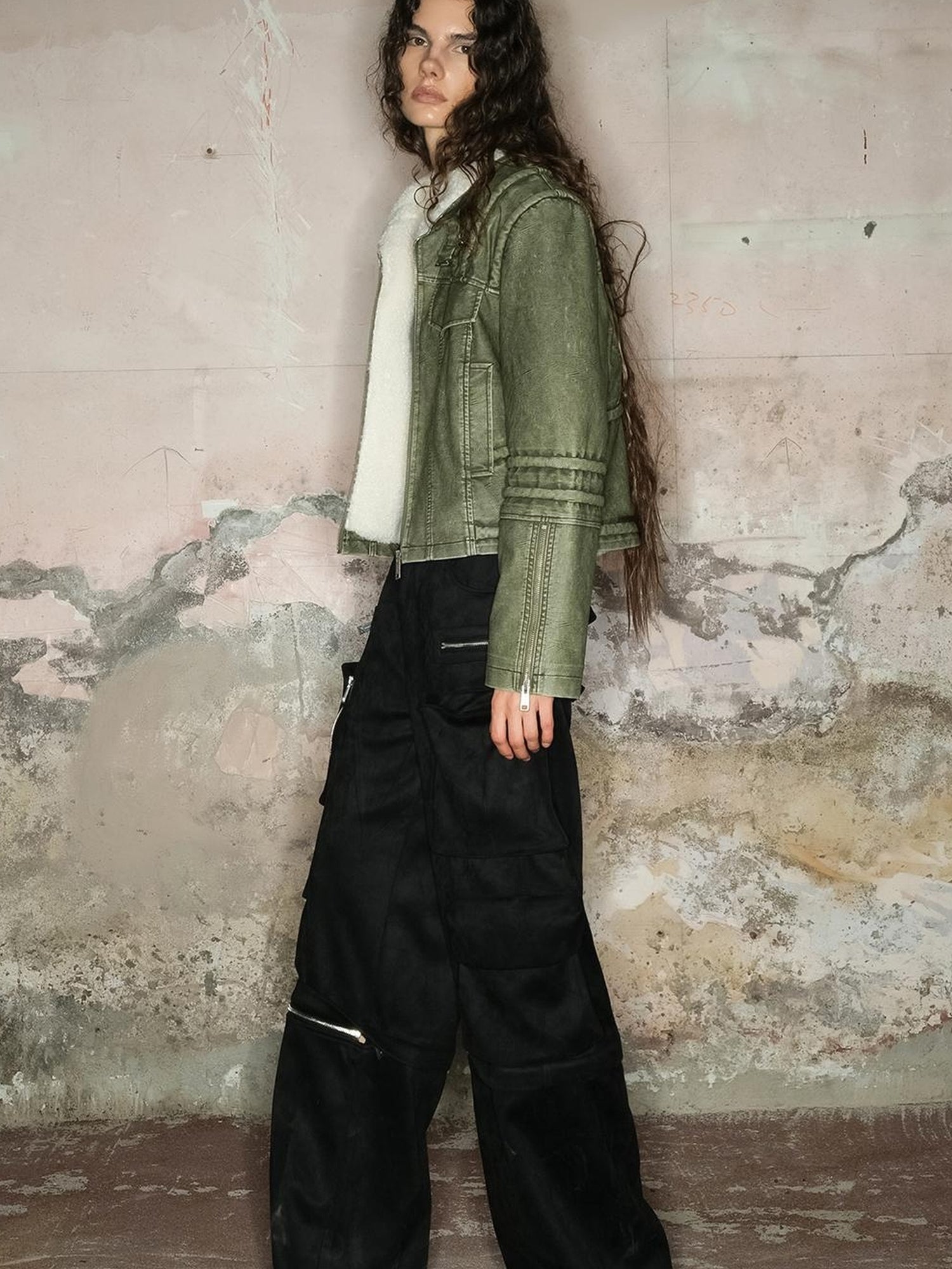 UpdateNN NORTH NODE Faux Fur Shearling Short Coat