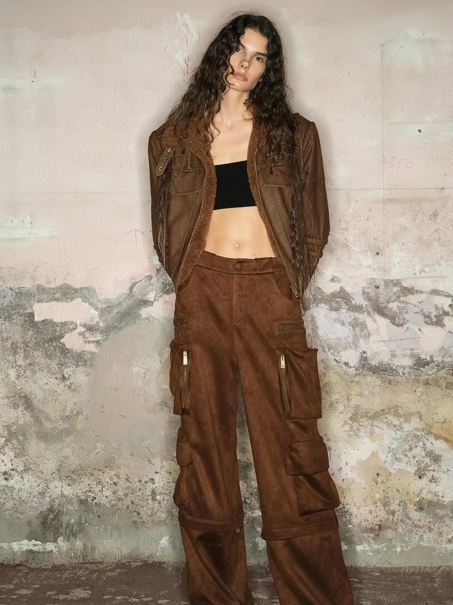 UpdateNN NORTH NODE Faux Fur Shearling Short Coat