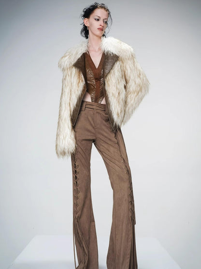 UpdateNN NORTH NODE Gradient Patch Fur Short Coat