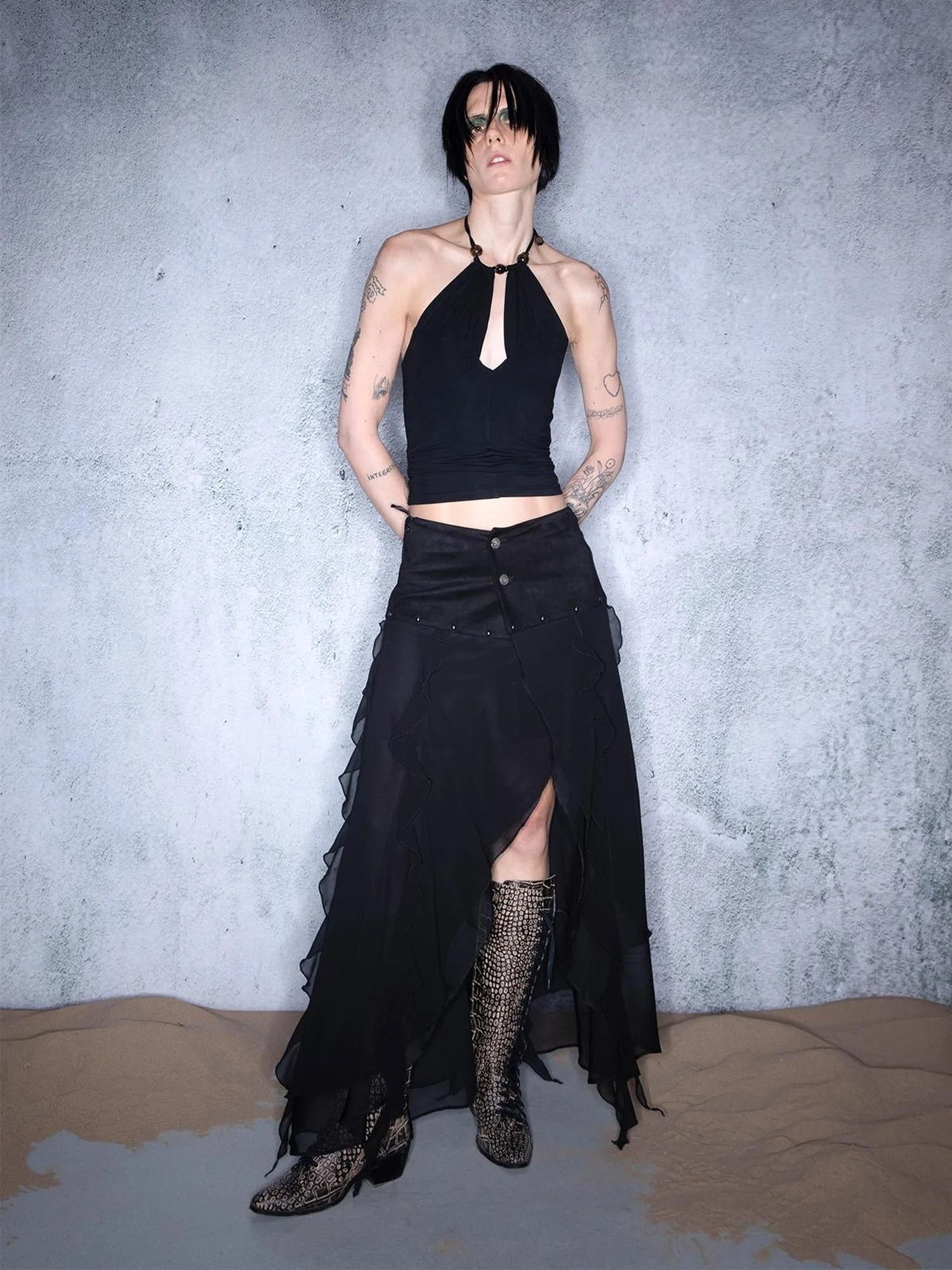 Heartwild Flash Beaded Modal Halter Top