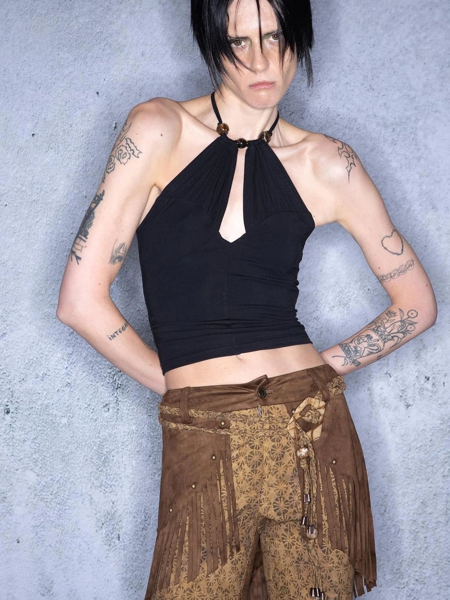 Heartwild Flash Beaded Modal Halter Top