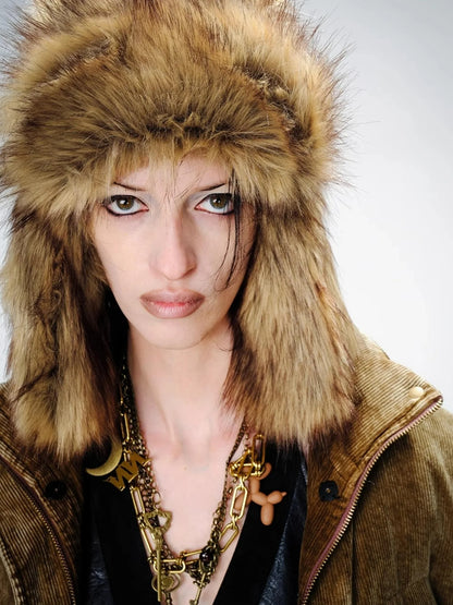 Hermit Earflap Snow Trapper Hat