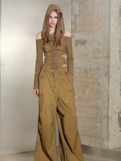 High Quality Drawstring Parachute Pants