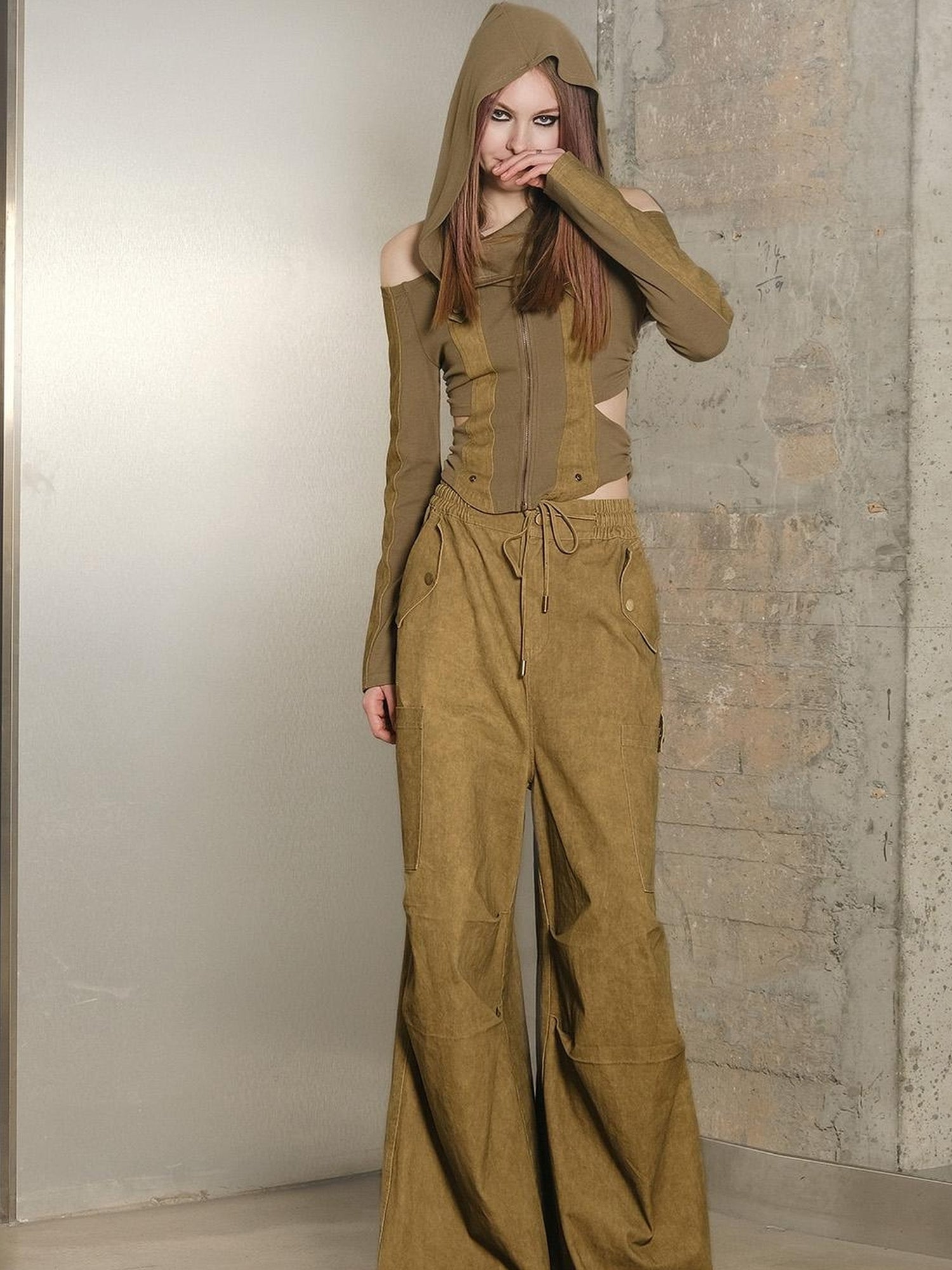 UpdateNN NORTH NODE High Quality Drawstring Parachute Pants