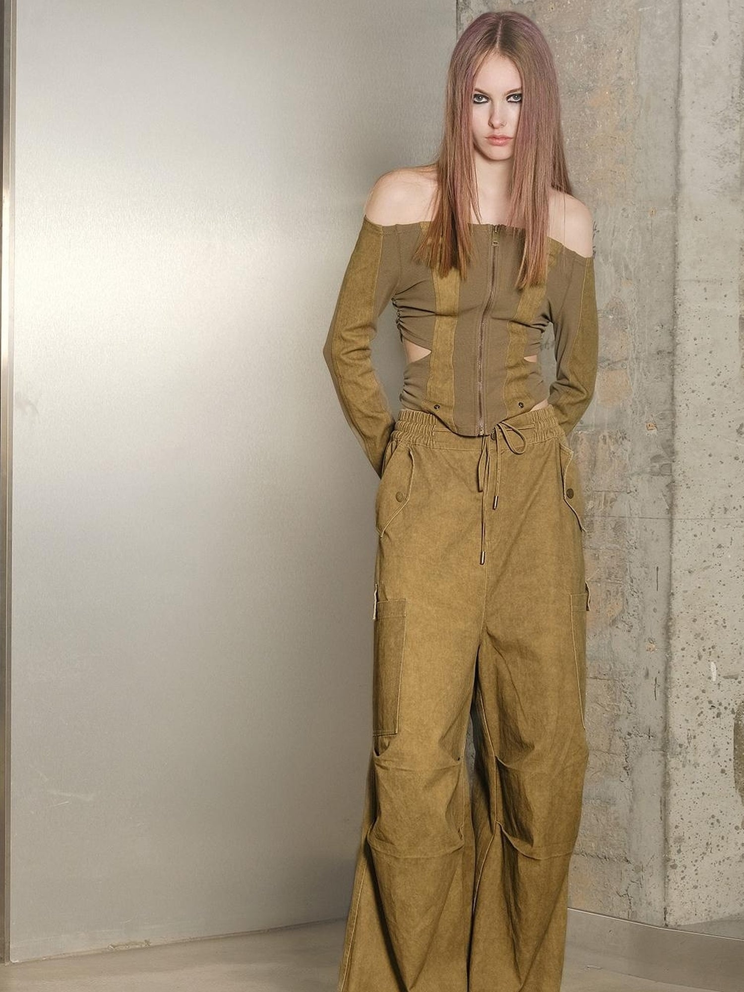 UpdateNN NORTH NODE High Quality Drawstring Parachute Pants