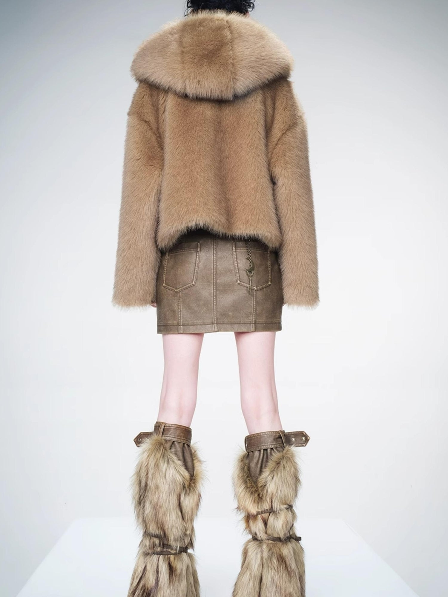 UpdateNN NORTH NODE Hooded Plush Fleece Jacket With Crystal Velvet Lining
