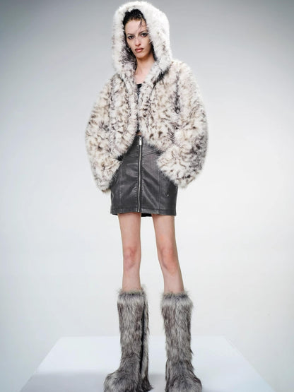 UpdateNN NORTH NODE Hooded Plush Fleece Jacket With Crystal Velvet Lining