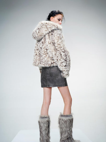 UpdateNN NORTH NODE Hooded Plush Fleece Jacket With Crystal Velvet Lining