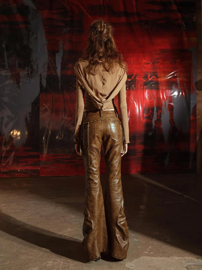 Lace Trimmed Flower Child Hooded Sweatshirt