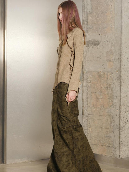 UpdateNN NORTH NODE Long Fishtail Skirt with Embellished Print
