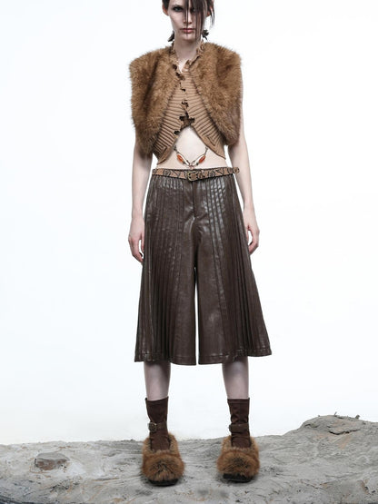 NN NORTH NODE Luna Platform Shearling Boots 5cm Lift