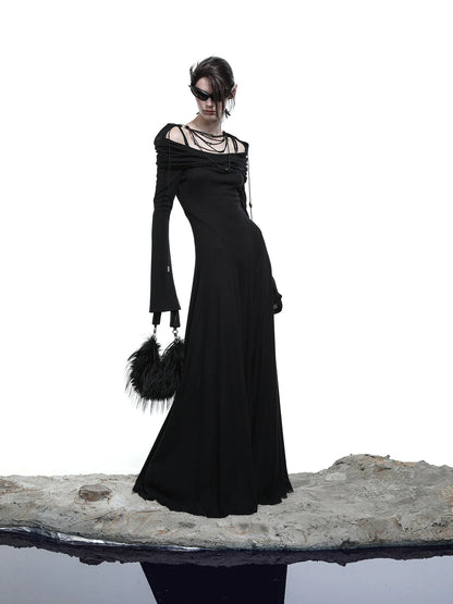 Lyocell Hooded Maxi Dress with Convertible Styles