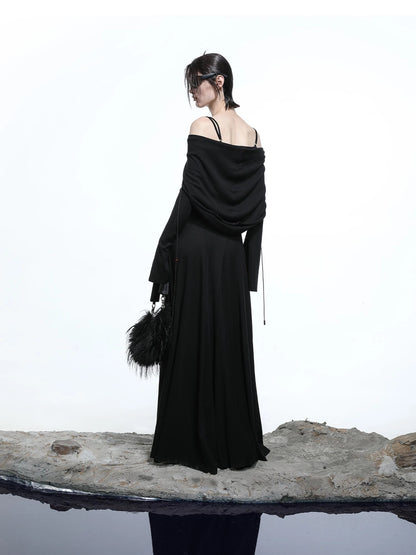 Lyocell Hooded Maxi Dress with Convertible Styles