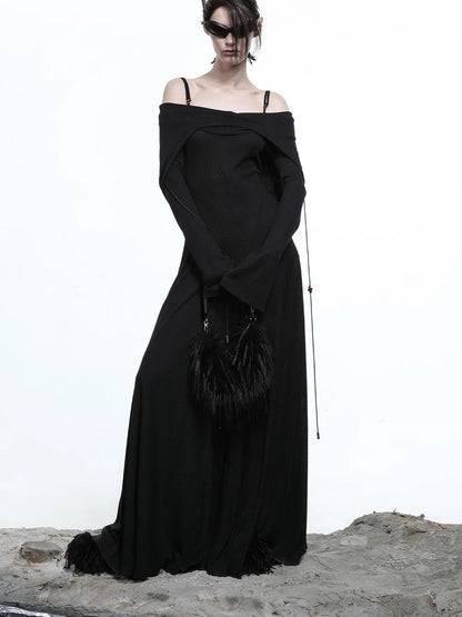 Lyocell Hooded Maxi Dress with Convertible Styles