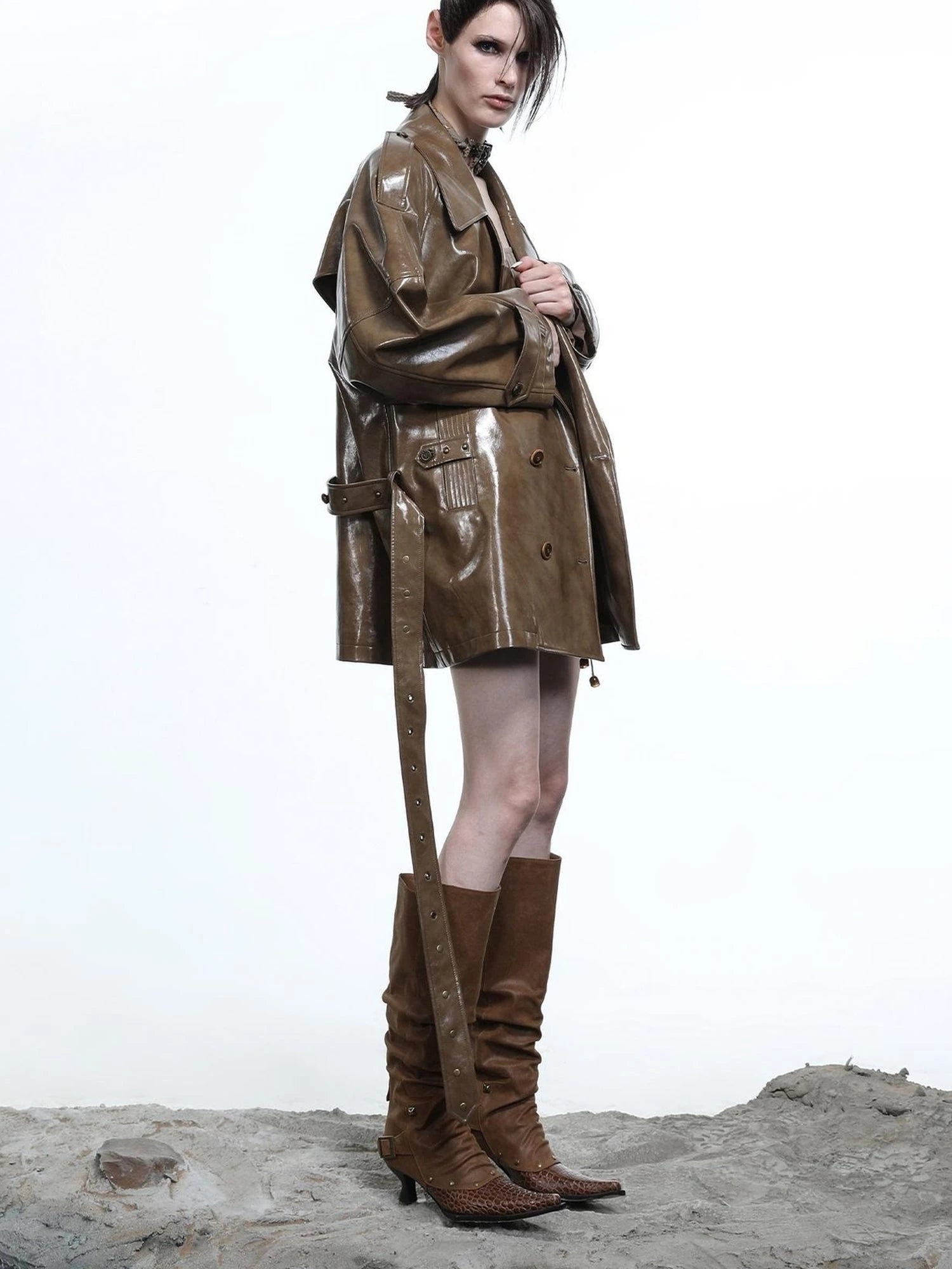 Moon Priestess Stacked Heel Boots