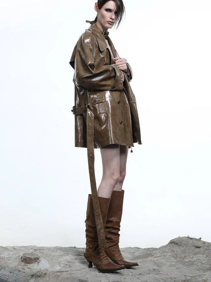 Moon Priestess Stacked Heel Boots