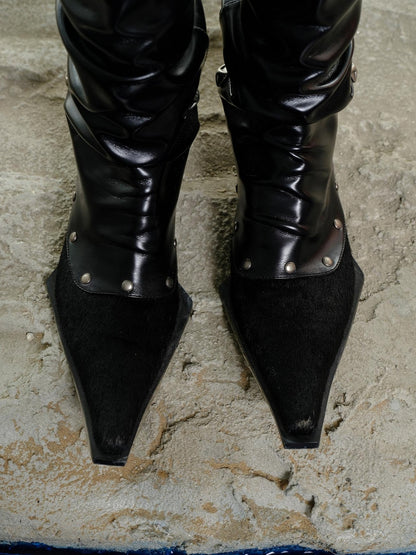 NN NORTH NODE Moon Priestess Stacked Heel Boots