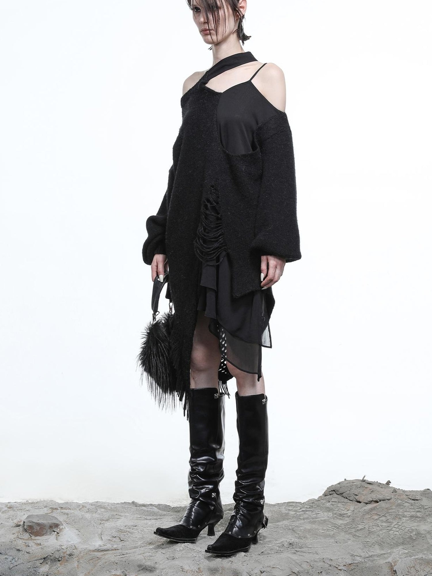 NN NORTH NODE Moon Priestess Stacked Heel Boots