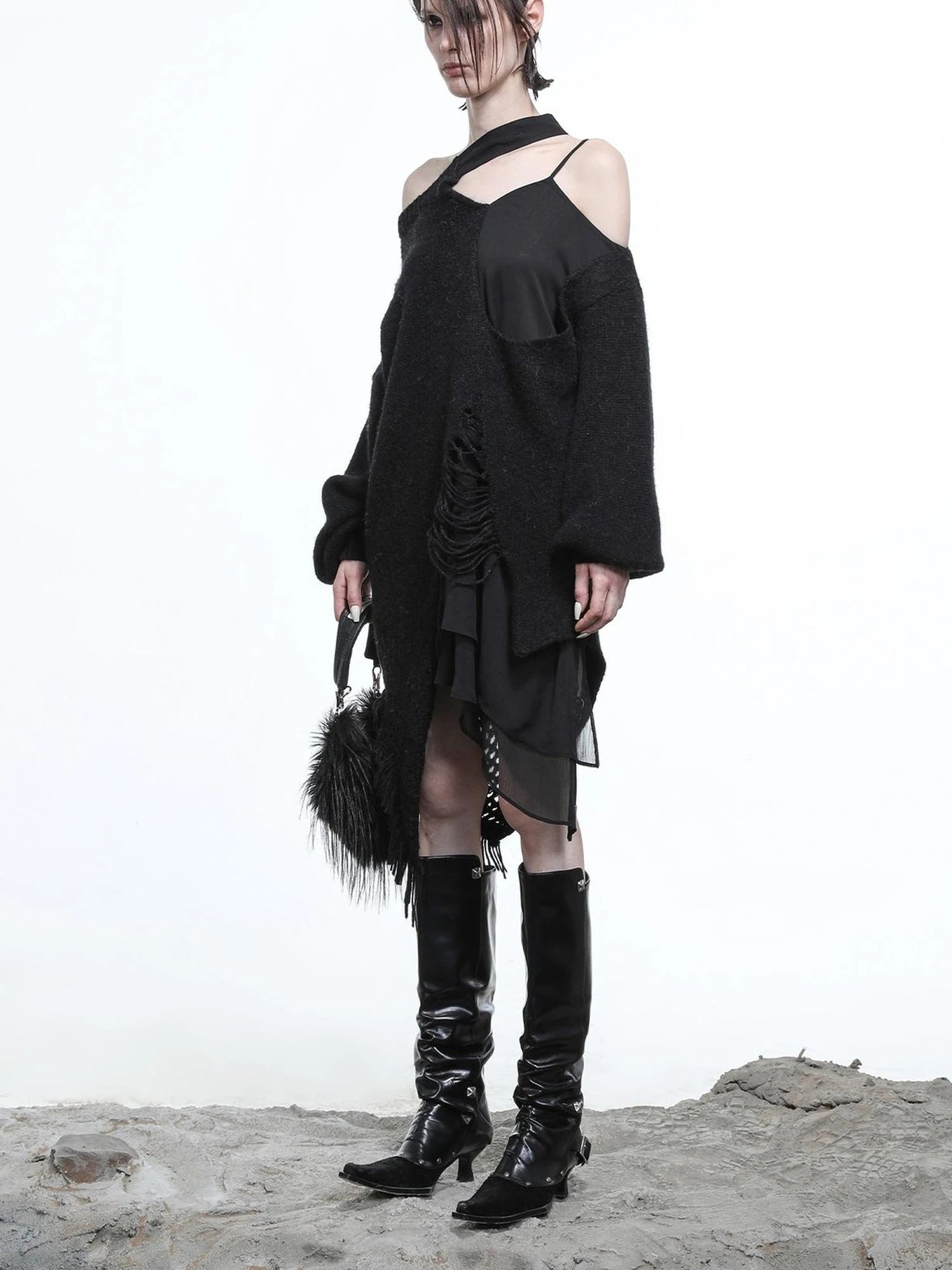 Moon Priestess Stacked Heel Boots