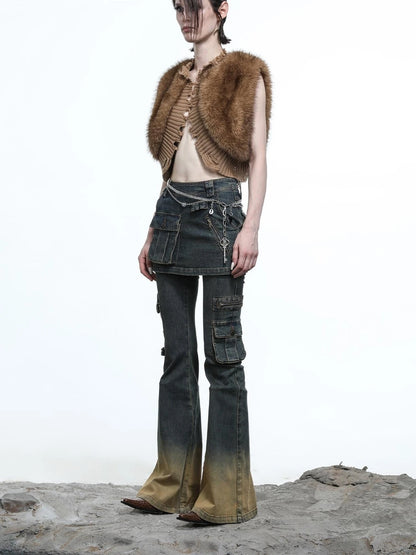 Moon Priestess Washed Denim Culottes