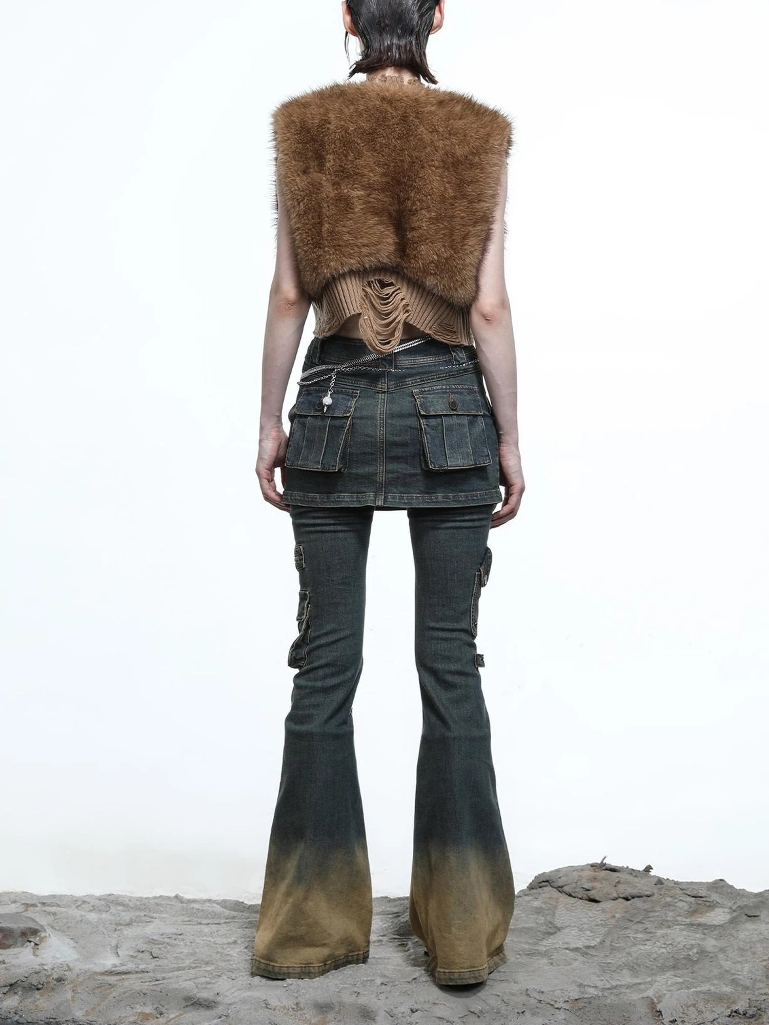 Moon Priestess Washed Denim Culottes