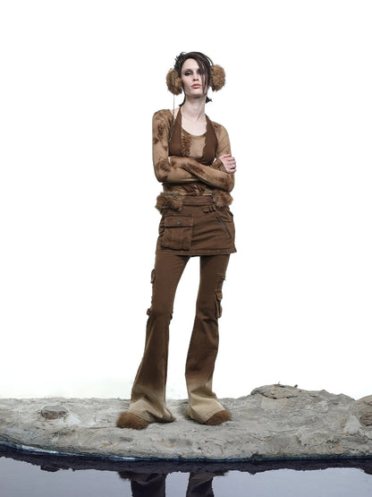 Moon Priestess Washed Denim Culottes