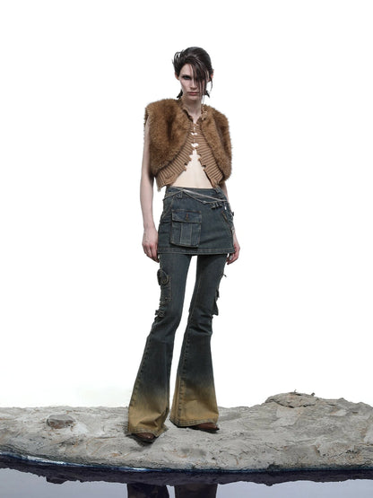 Moon Priestess Washed Denim Culottes