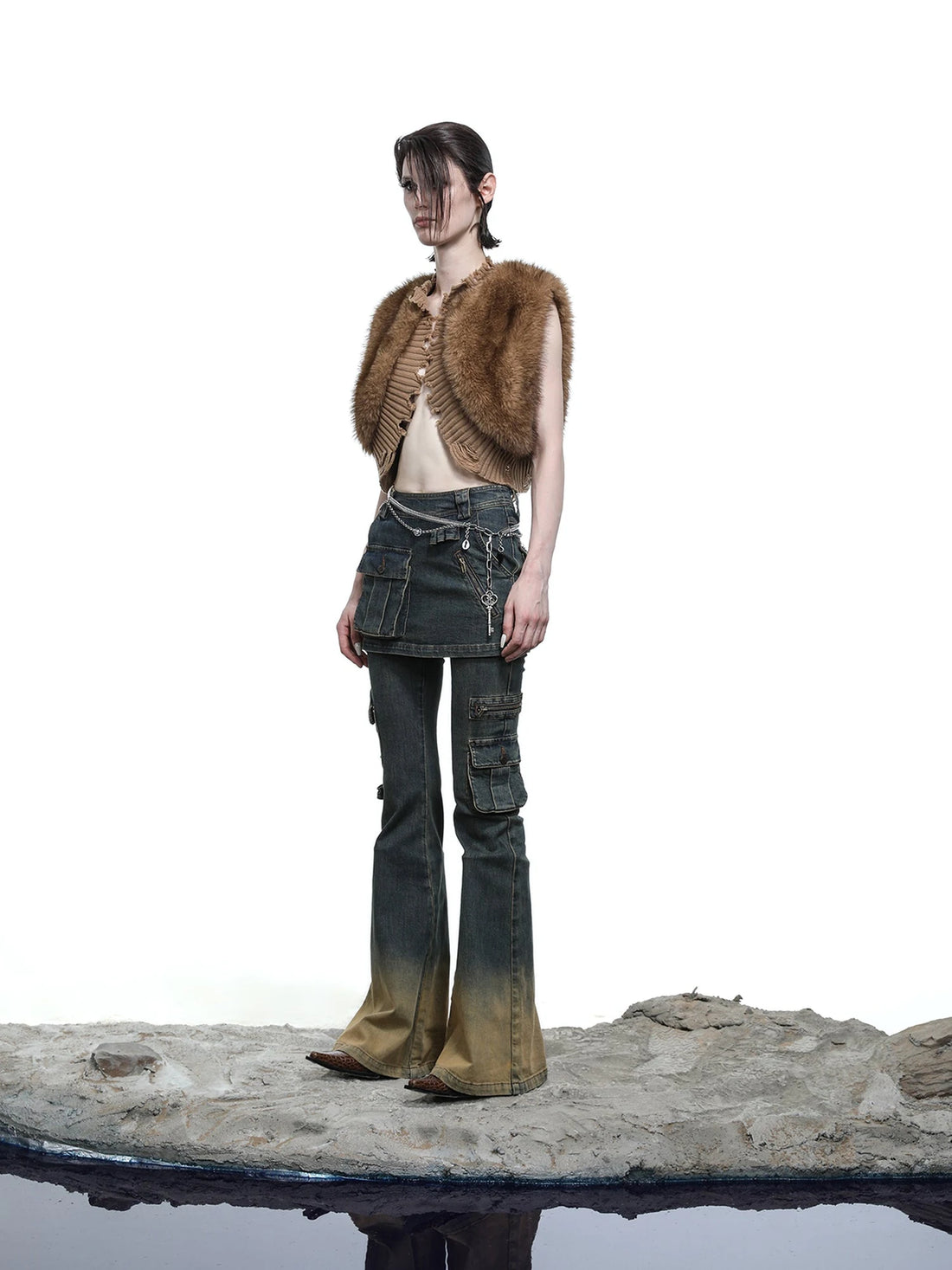 Moon Priestess Washed Denim Culottes