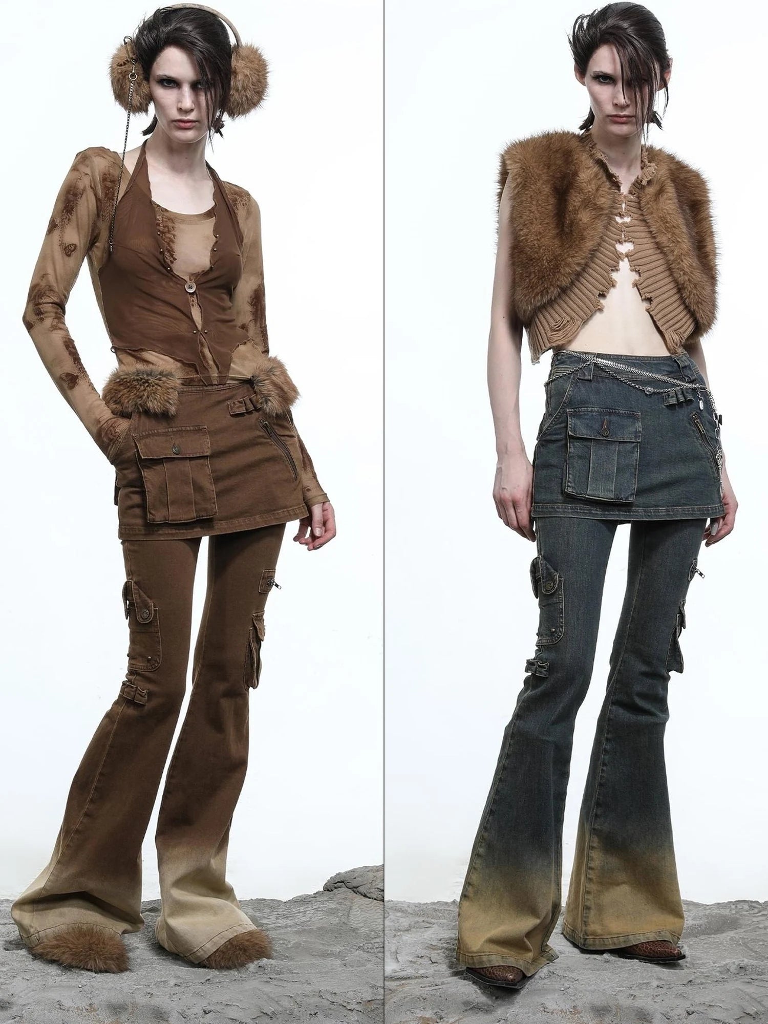 Moon Priestess Washed Denim Culottes