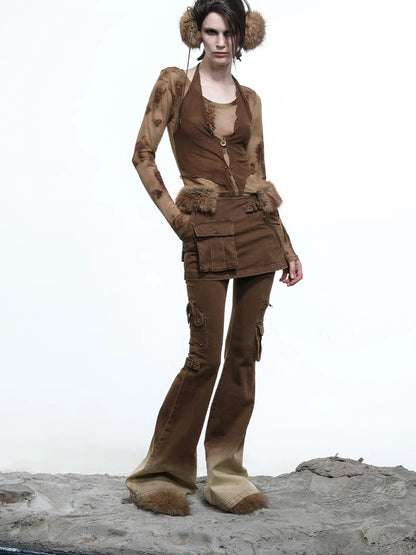 Moon Priestess Washed Denim Culottes