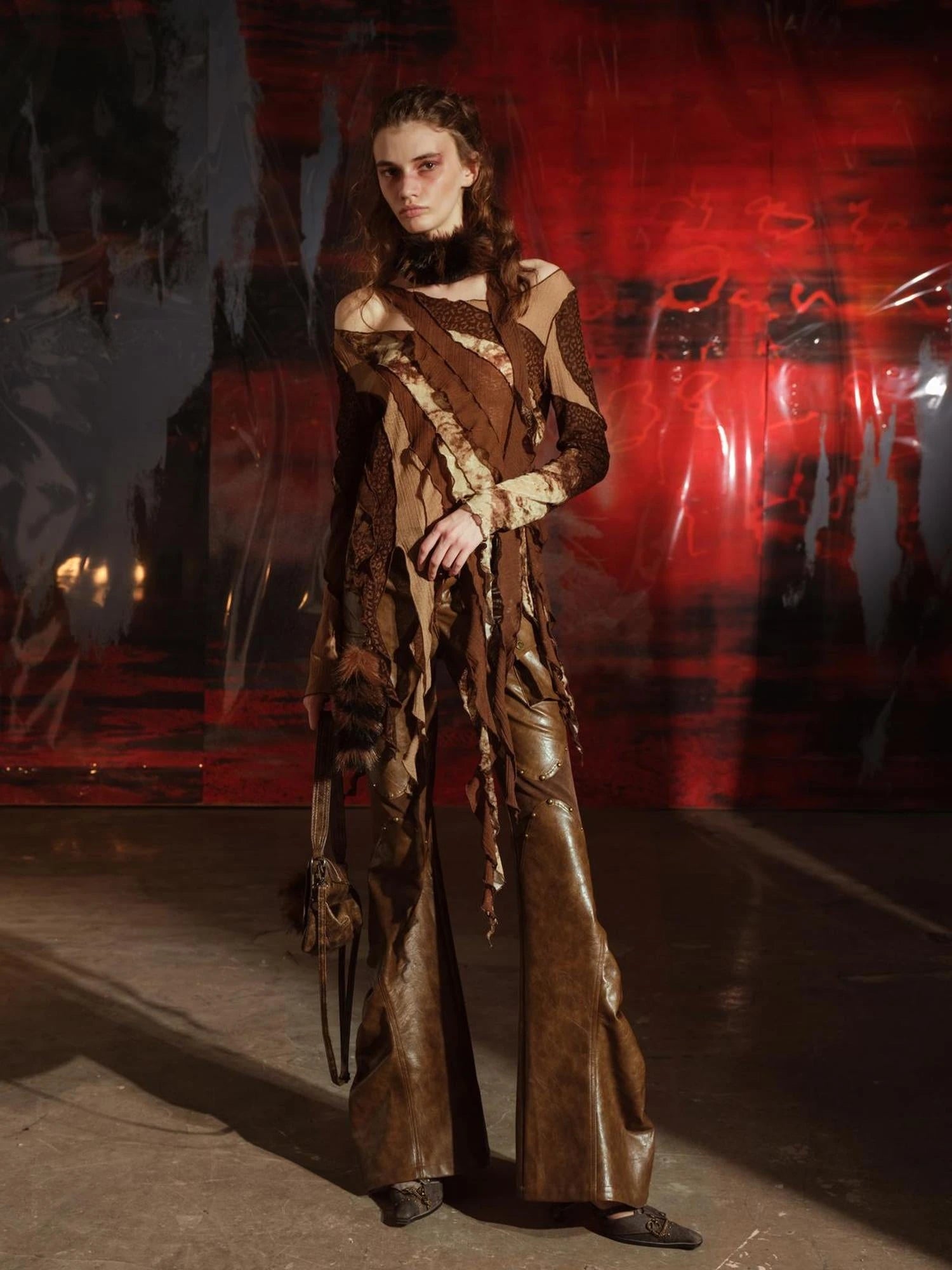 Multi Textured Patchwork Wasteland Top