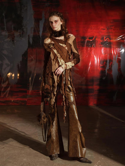 Multi Textured Patchwork Wasteland Top