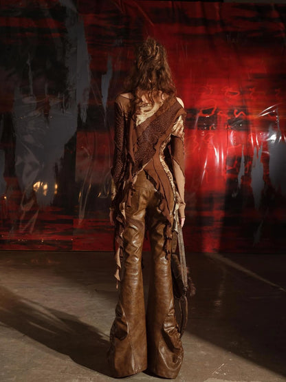 Multi Textured Patchwork Wasteland Top